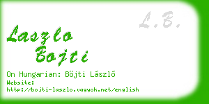 laszlo bojti business card